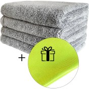 Resim İntermop Oto Temizleme ve Kurulama Havlusu 50X70 cm 1 Adet Gri Araba Cam Bezi 