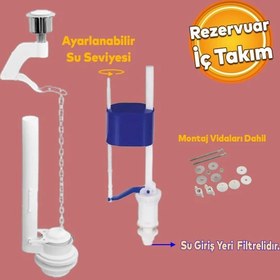 Resim Rezervuar Basmalı İç Takımı Alafranga Oturmalı Tuvalet Klozet Sifon İç Düzenek Otomatik Su Dolum 