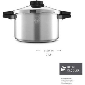 Resim Karaca Quick And Safe İndüksiyon Tabanlı Düdüklü Tencere 7 Lt 