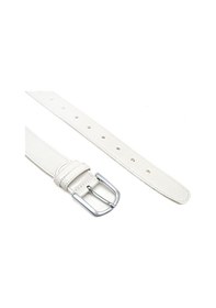 Resim Rakerplus Beyaz Rugan 3,5 Cm 85-110cm Erkek Çocuk Klasik Kemer Beyaz 