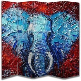 Resim Fil Temalı Özel Tasarım Paravan Room Divider 180 x 200 cm 