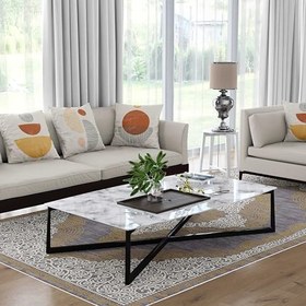 Resim Monnhein Yıkanabilir Halı ve Yolluk - Kaymaz Tabanlı Salon Halısı, Mutfak Halısı, Modern Dijital Baskı Tasarım(0081) 