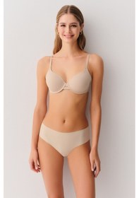 Resim Suwen Invisible Lazer Kesim Midi Slip Külot Sw9936089 Ten 