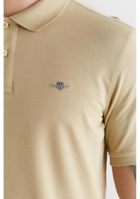 Resim Gant Erkek Bej Regular Fit Logolu Polo Yaka T-shirt-14699 