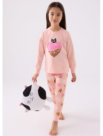 Resim Rolypoly Kız Çocuk Pembe Pijama Takımı Rp3465-c-v1 Pembe 