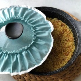 Resim Demlematik Pilav Pişirme Demleme Tencere Örtüsü Bonesi 