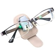 Resim Araç İçi Gözlük Tutucu - Güneş Gözlüğü Askısı, Pratik Ve Dayanıklı, Bej Renk 