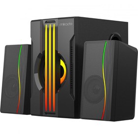 Resim Mikado MD-254 2+1 25W(5w*2+15w) Usb+SD+Fm Bluetooth Destekli RGB Ses Sistemi 