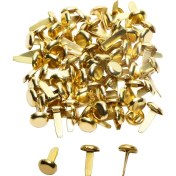 Resim Seeppitous 1/2 Inç Pirinç Kağıt Bağlantı Elemanları, El Sanatları Projeleri Için Mini Kağıt Bağlantı Elemanları, Dekoratif Dıy Malzemeleri, 8 x 14 mm (Altın) (Yurt Dışından) 