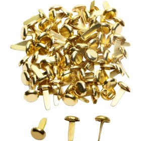 Resim Seeppitous 1/2 Inç Pirinç Kağıt Bağlantı Elemanları, El Sanatları Projeleri Için Mini Kağıt Bağlantı Elemanları, Dekoratif Dıy Malzemeleri, 8 x 14 mm (Altın) (Yurt Dışından) 