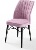 Resim Canisa Concept Canisa Flex Serisi Pembe Sandalye Siyah Gürgen Ayaklı 