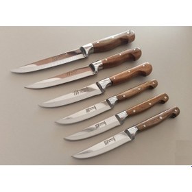 Resim 6'lı Lazoğlu Sürmene Ekmek-Sebze-Mutfak-Doğrama Bıçağı Bıçak Seti 