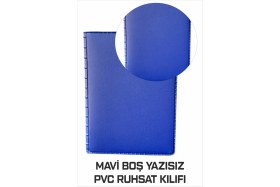 Resim Tay Promosyon Ruhsat Kılıfı Pvc Mavi Renk Boş Yazısız 1. Sınıf Kaliteli Hammadde 1 Adet 