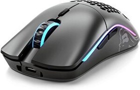 Resim Glorious GLO-MS-OMW-MB Model O- Minus Kablosuz Orta/Küçük El RGB Mat Siyah Oyuncu Mouse 