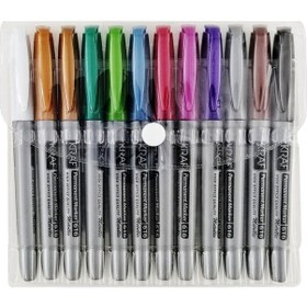 Resim Kraf Permanent Marker Metalik 12 Renk N 616G 