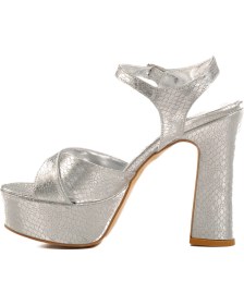Resim Ayakmod Gümüş Platform Topuk Kadın Topuklu Ayakkabı 655417 Z 