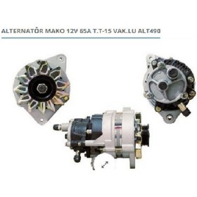Resim Unıversal Alternatör Mako 12v 65a Transıt T-12 T-15 Vak.lu - Dodo-alt490 