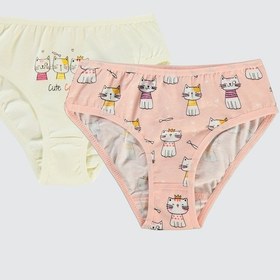 Resim Civil Girls Kız Çocuk 2'li Külot Set 2-10 Yaş Somon SOMON 