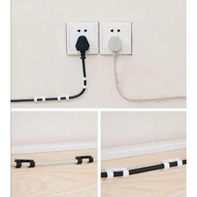 Resim Epazzar Kablo Tutucu Klips Ev ve Ofis Için 20'li Yapışkanlı Kablo Düzenleyici ve Toplayıcı Aparat Şeffaf 