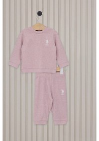 Resim U.S. Polo Assn. Us Polo Kız Bebek Uzun Kol 2lı Takım - Retro Pembe Retro Pembe 