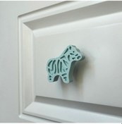 Resim Pomerol Mavi Zebra, Dolap Kulpu - Çocuk Odası, Mutfak, Banyo Ve Çekmece İçin Mobilya Kulp, Kulp D 