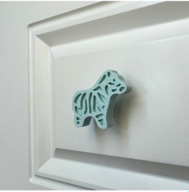 Resim Pomerol Mavi Zebra, Dolap Kulpu - Çocuk Odası, Mutfak, Banyo Ve Çekmece İçin Mobilya Kulp, Kulp D 