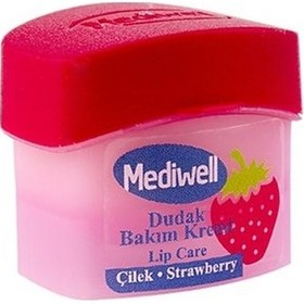 Resim Mediwell Çilek Aromalı Dudak Bakım Kremi 5 ML 