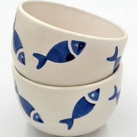 Resim 2 Li Lacivert Balık Çerezlik Kase 