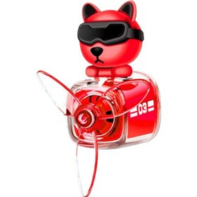Resim Pervaneli Klima Süsü Oto Koku Klipsi Kırmızı Pilot Kedi Hava Ferahlatıcı Maskot 1 Adet 