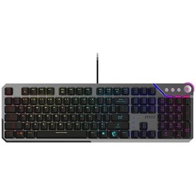 Resim Msı Strıke 600 Kailh Midnight Pro Silent RGB Oyuncu Q Klavye 