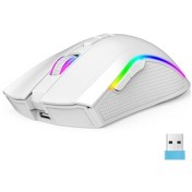 Resim Rogfer Hxsj T69 4800dpı Rgb 2.4ghz Kablosuz Fare Beyaz Diğer - White Diğer 