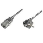Resim AK-440100-050-S Güç Kablosu, Schuko 90 derece açılı Erkek - C13 Dişi, 5 metre, H05VV-F3G 1.0qmm, siyah renk 