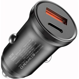 Resim Springsun 30w Qc4.0+pd Çift Hatlı Hızlı Şarjlı Cep Telefonu Araç Şarj Cihazı 5a Usb Type-c Araç Şarj Cihazı 