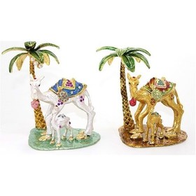 Resim Himarry Taşlı Yavrulu Deve Figürü 