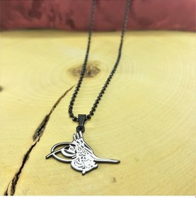 Resim 316L 58 Cm Tuğra Figür Çelik Kolye Çelik 