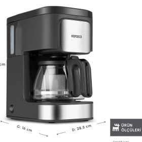 Resim Karaca Paslanmaz Çelik Detaylı Filtre Kahve ve Çay Makinesi Inox Just Coffee Aroma 2 In 1 