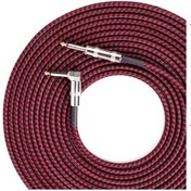 Resim Gitar Bağlantı Teli Halk Bas Performansı Gürültü Azaltma Dirsek Ses Gitar Teli, Boyut: 10m Kırmızı Siyah 