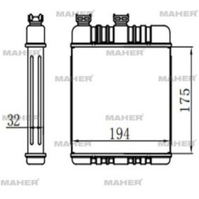 Resim Esse Otomotiv Astra G 98-07 Zafira A 99-05 Zafira B 05-11 Brazing Kalorifer Radyatörü - 1618142 MHR-14713 