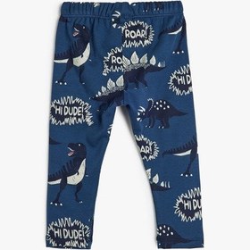 Resim Koton Jogger Eşofman Altı Dinozor Baskılı Beli Lastikli Pamuklu Lacivert Desenli 5wmb40068tk Lacivert 