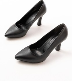 Resim Aymood ST-001 Siyah Günlük 9 cm Topuklu Stiletto Ayakkabı 
