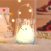 Resim Szypzstore Runxi Life Hall Sevimli Evcil Hayvan Gece Lambası Yatak Başı Süsleri Led Bebek Uyku Sıcak Renk Gece Lambası 2v2nc1 Bej 