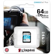 Resim Kingston SDG3-64GB 64GB SDXC Canvas Go Plus 170R C10 UHS-I U3 V30 Hafıza Kartı 