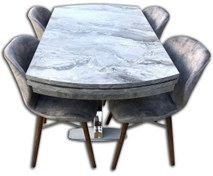 Resim Masa X Çapraz Model Metal Çelik nikelaj Ayak Mdflam açıl tabla Dökme sünger lily sandalye El Yapım 