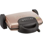 Resim Arnica Ayvalık Tost Makinesi 1500 W Tek Yüz Yanmaz Yapışmaz Kaplama Rose Gold 6 Dilim Izgara 
