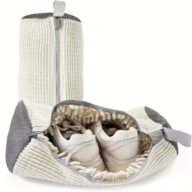 Resim Yeniden Kullanılabilir Ayakkabı Yıkama Çantası - Spor, Tenis ve Gym Ayakkabılar için Büyük Çamaşır Torbası, Çitli Dayanıklı , Makinede Yıkanabilir, İdeal Noel Hediyesi 