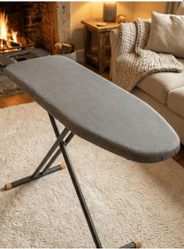 Resim Beylini Ütü Masası Kılıfı Lastikli Keçeli Yanmaz Ütü Masası Örtüsü Bezi Gri 50x135 Cm Gri 