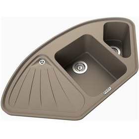 Resim Polex Cristalüx Granit Evye P-CR1 Toprak Tezgah Altı Ve Tezgah Üstü Mutfak Evyesi 104.5x57 CM 