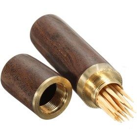 Resim 1/2 Adet Abanoz Ahşap Diş Pici Tutucu - El Yapımı Mini Kutu - Taşınabilir Ahşap Diş Pici Saklama - Açık Hava Tutkunları İçin İdeal Hediye 