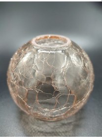 Resim Avize Camı.küçük,mat,çatlatılmış Desenli. E.14 Çap:10.00cm-yuva:3 Bal 