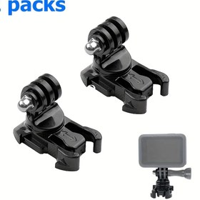 Resim 2 adet 360° Dönebilen Vidalı Döner Montaj Adaptörü - Dayanıklı Plastik, GoPro & Aksiyon Kameraları için Kolay Açı Ayarı 